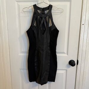 Vintage Wilsons Leather Black Mini Dress